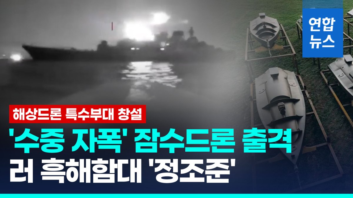 [영상] 우크라, 첫 해상드론 특수부대 창설…자폭 잠수드론 공개