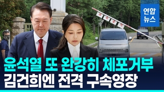 [영상] 윤석열 또 '완강히' 체포 거부…특검, 김건희엔 전격 구속영장