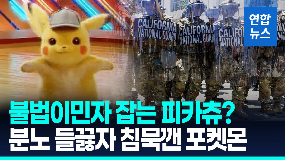 [영상] 불법이민자 잡는 피카츄?…논란에 침묵깬 포켓몬 "영상봤는데…"
