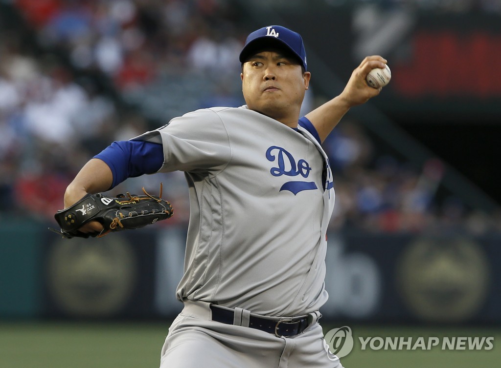 Dodgers' Ryu Hyun-jin gets no-decision vs. Angels as bullpen blows lead