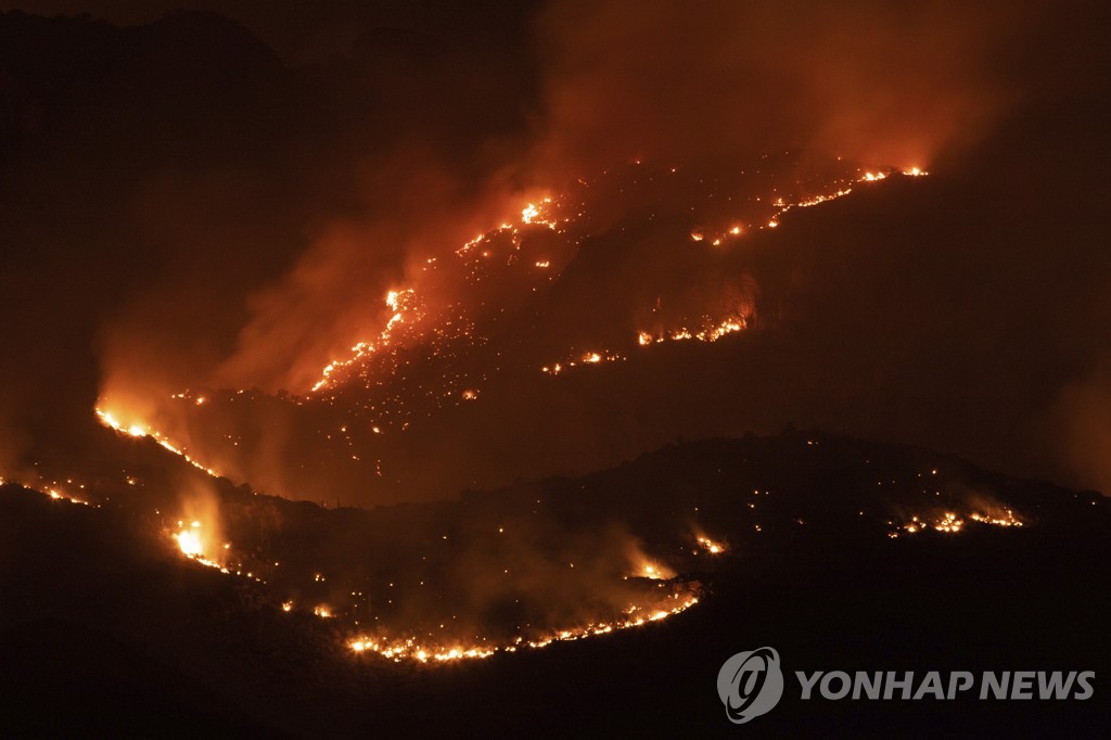 미국 애리조나 산불 화재 현장