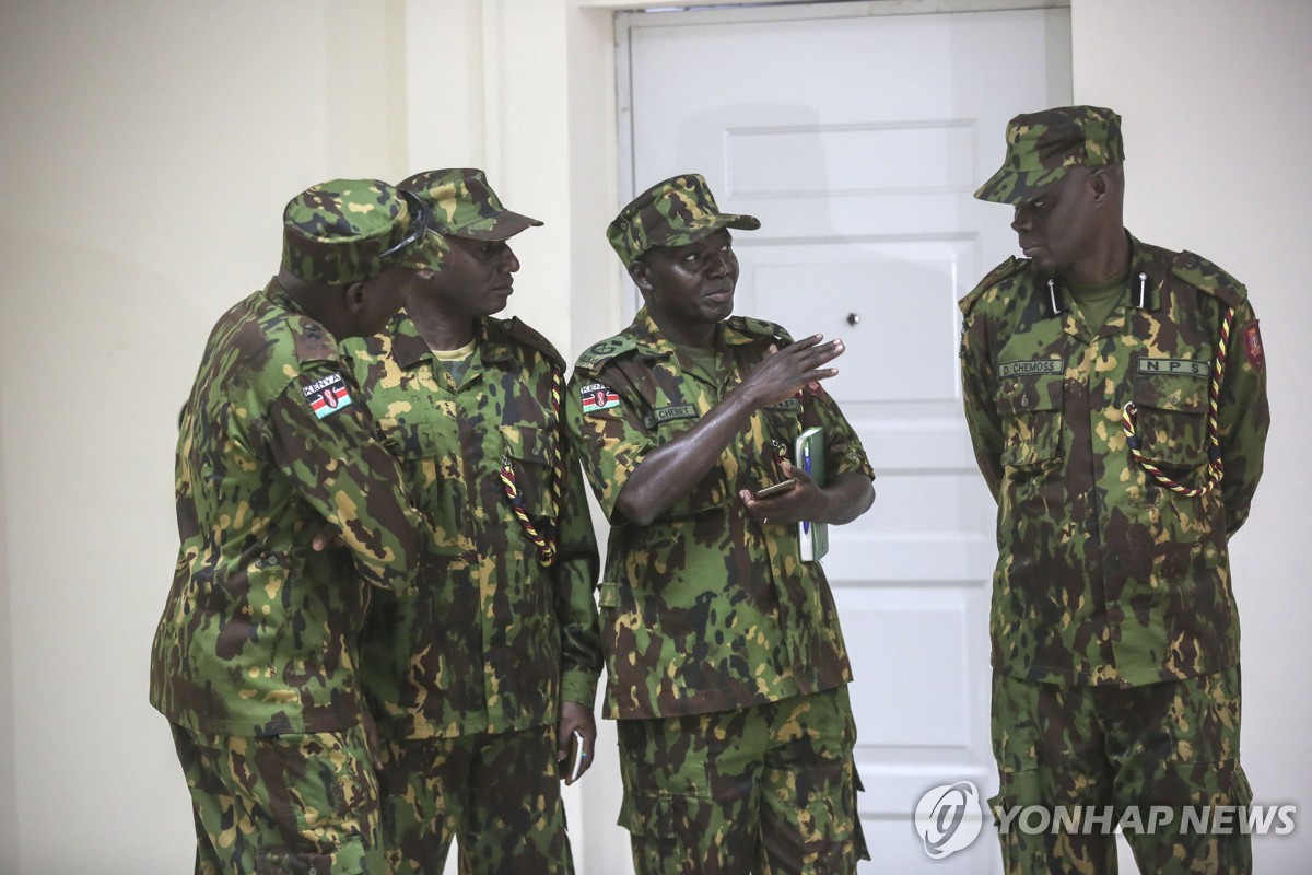 아이티에 배치된 유엔 지원 케냐 경찰