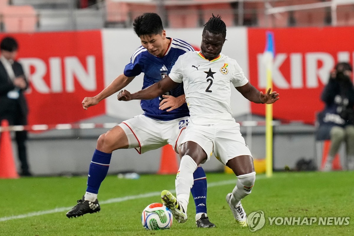 일본 가나 평가전 장면