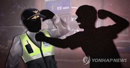 집행유예 중 경찰관 뺨 또 때린 30대 '징역 10개월'