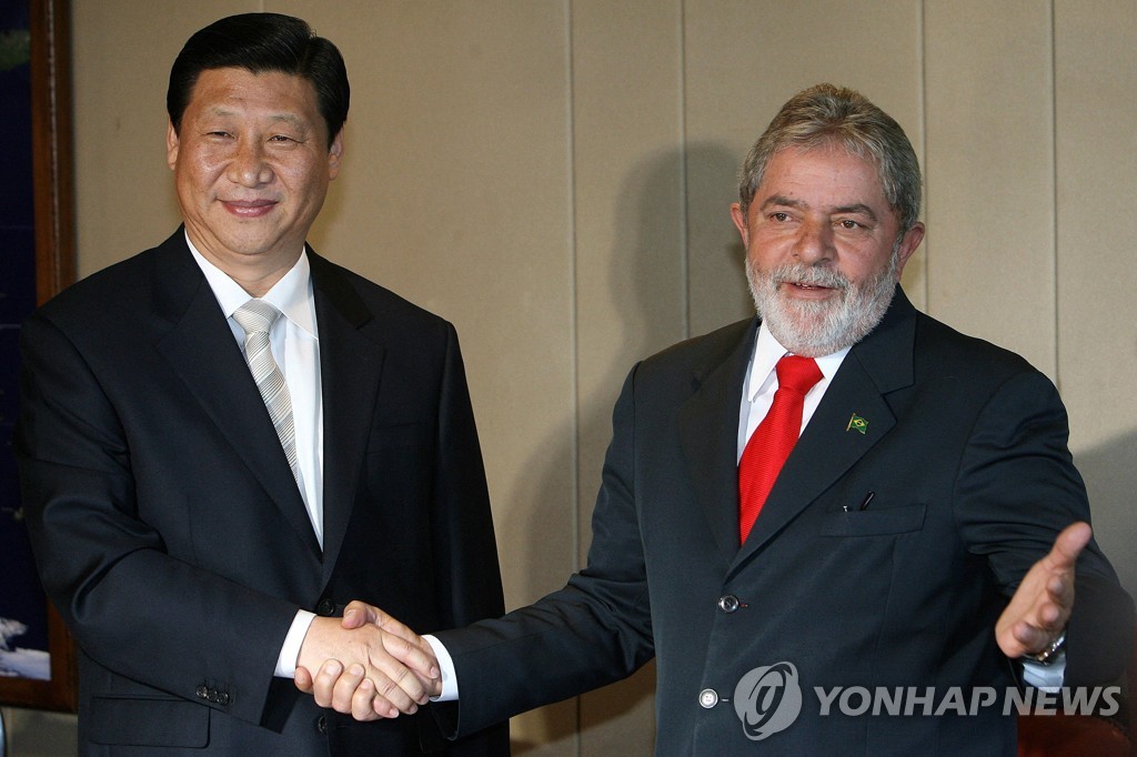 2009년 2월 시진핑 중국 국가주석과 루이스 이나시우 룰라 브라질 대통령