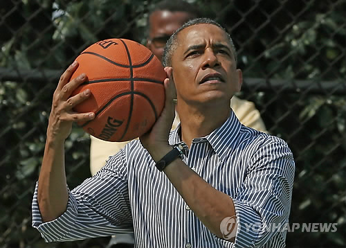 오바마 "농구는 즐거워"