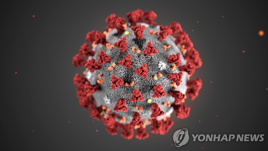 신종 코로나바이러스 감염증 바이러스의 외부 구조를 3D로 재현한 이미지