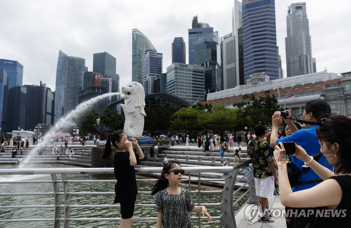 싱가포르를 찾은 관광객들