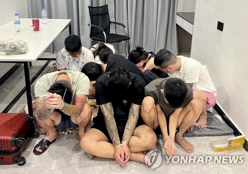 캄보디아, 전국 사기 작업장 단속 사흘만에 1천여명 체…