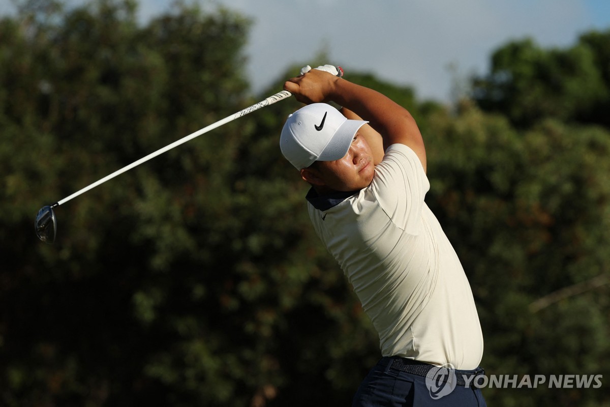 김주형의 2라운드 경기 모습. 