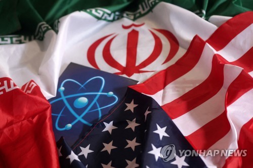 이란과 미국 국기