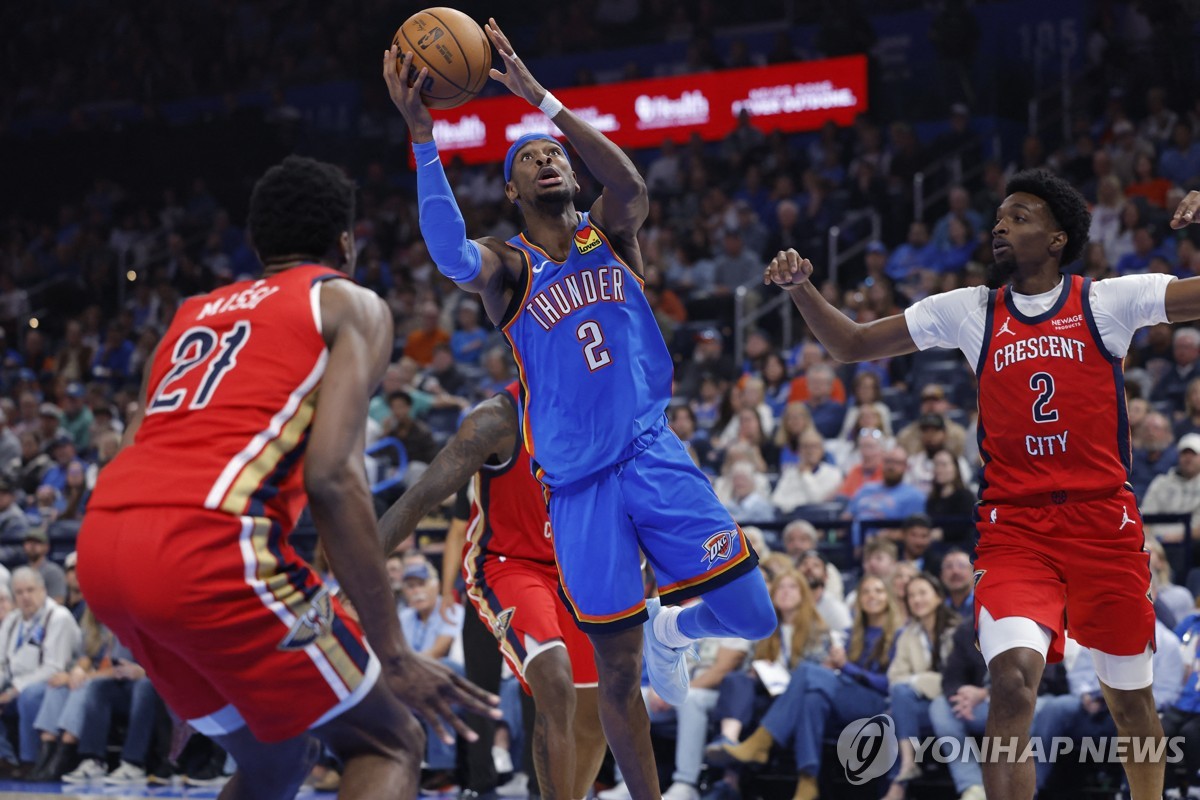 '도둑도 막지 못한' SGA 30점 펄펄…OKC, 파죽의 개막 7연승
