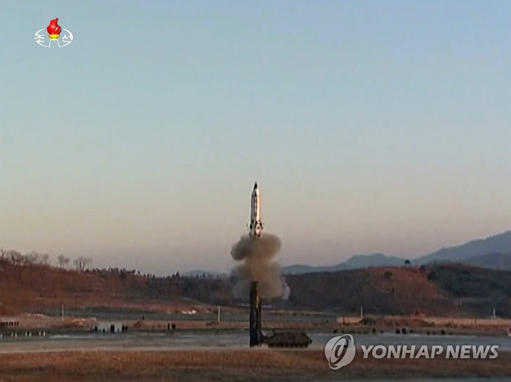 北朝鮮メディア 中長距離弾道ミサイル発射映像を公開 聯合ニュース