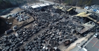 韓国の大規模山火事　サッカー場７３５面分が灰に