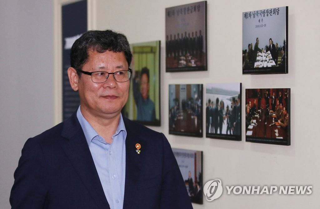 This photo shows Unification Minister Kim Yeon-chul during a government event in Seoul on June 5, 2019. (Yonhap) 