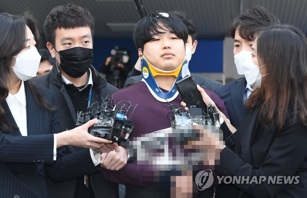 This file photo, taken on March 25, 2020, shows Cho Ju-bin, operator of Baksabang, at Jongno Police Station in central Seoul. (Yonhap) 