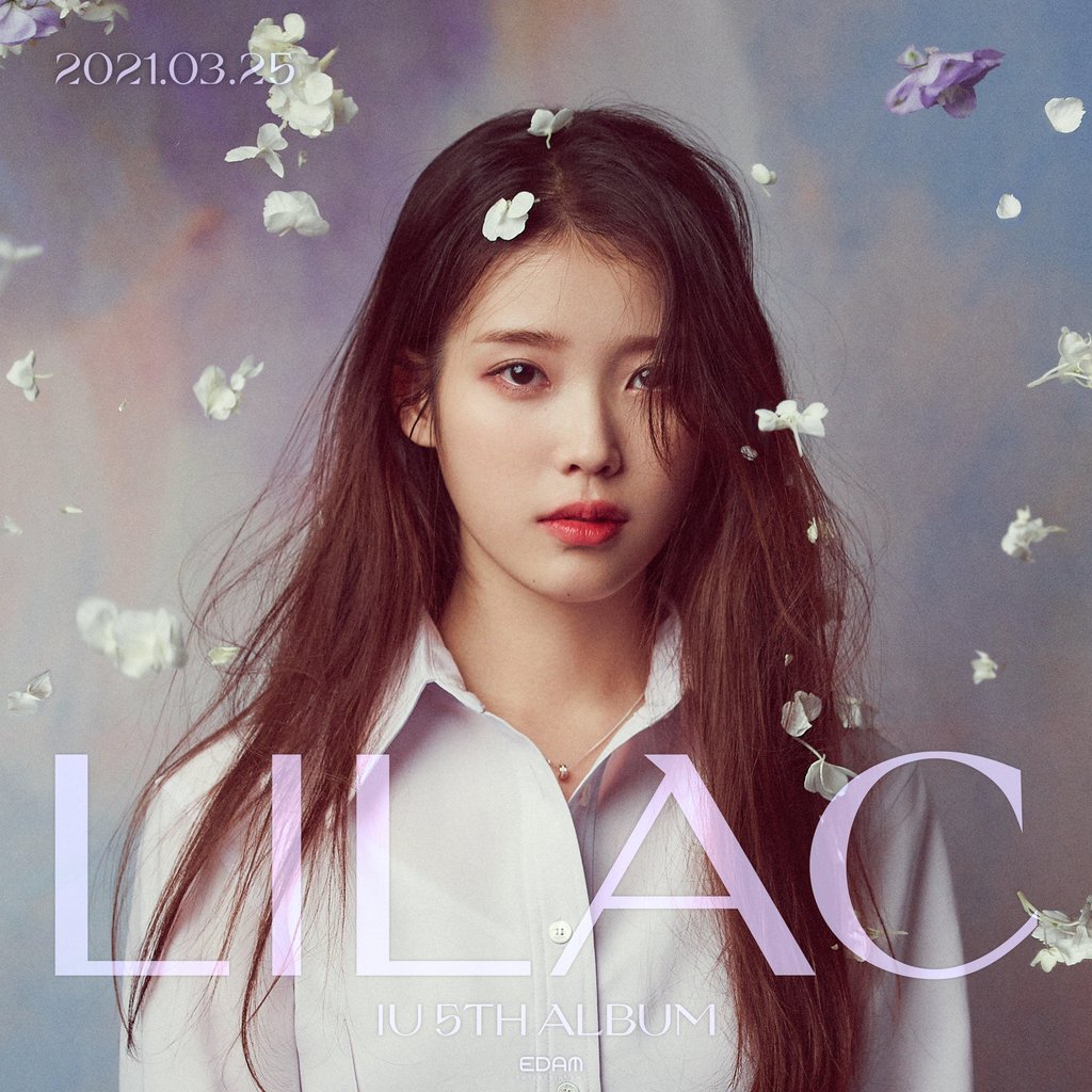 This photo, provided by EDAM Entertainment, shows a promotional image for the singer IU's album "Lilac" released on March 25, 2021. (PHOTO NOT FOR SALE) (Yonhap)