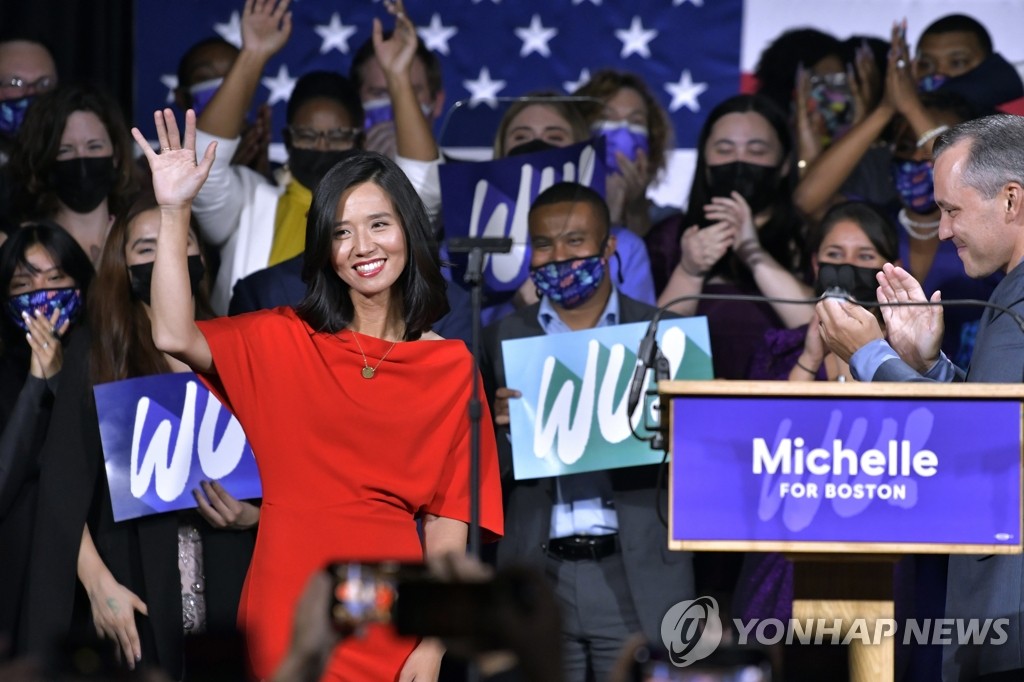 미 보스턴 시장에 당선된 대만계 미국인 미셸 우