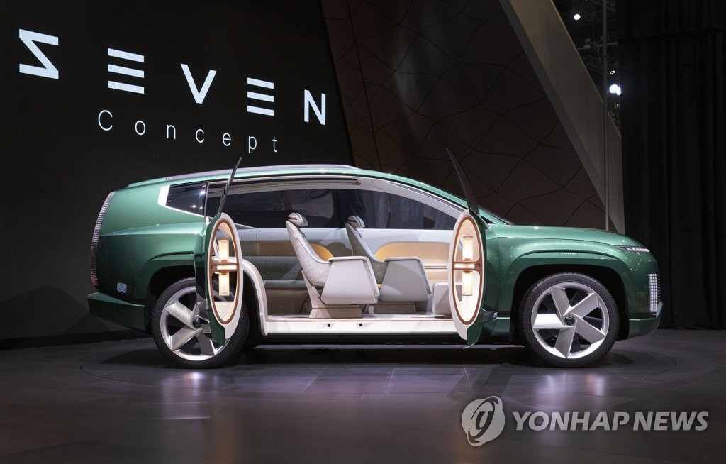 현대차, 전기 SUV 콘셉트카 '세븐' 공개