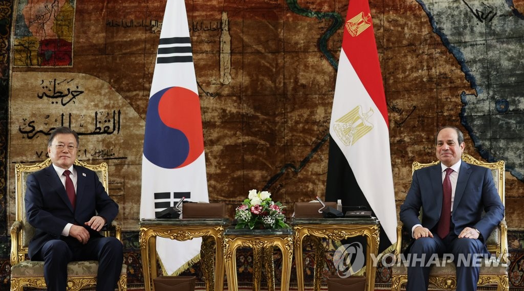 韓国・エジプト大統領が会談