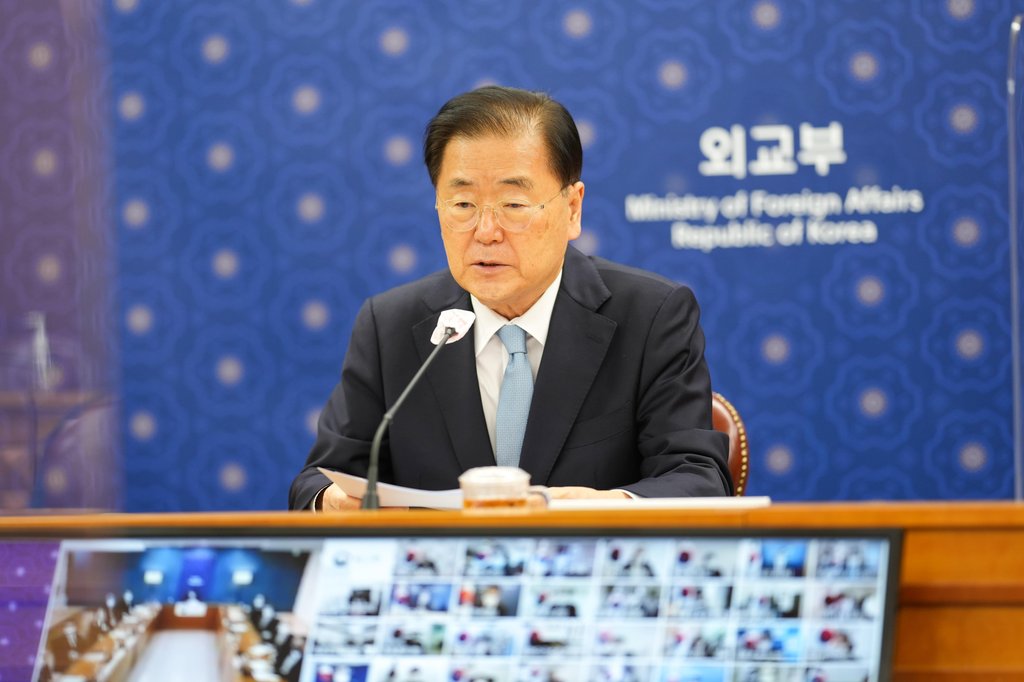 La foto de archivo, proporcionada por el Ministerio de Asuntos Exteriores de Corea del Sur, muestra a su ministro, Chung Eui-yong. (Prohibida su reventa y archivo)