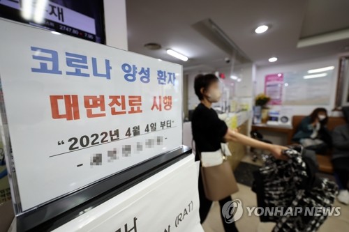 동네 의원, 대면진료 안내문