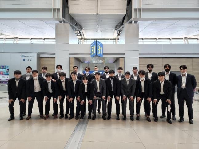 한국 남자 아이스하키 대표팀 출국