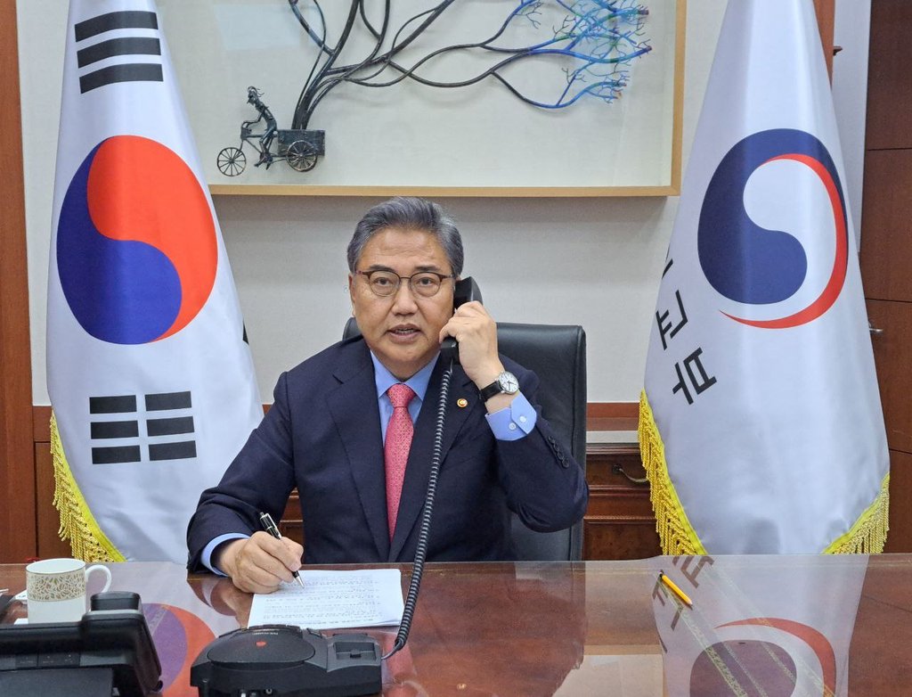This file photo provided by Seoul's foreign ministry on May 25, 2022, shows Foreign Minister Park Jin at his office in Seoul. (PHOTO NOT FOR SALE) (Yonhap)