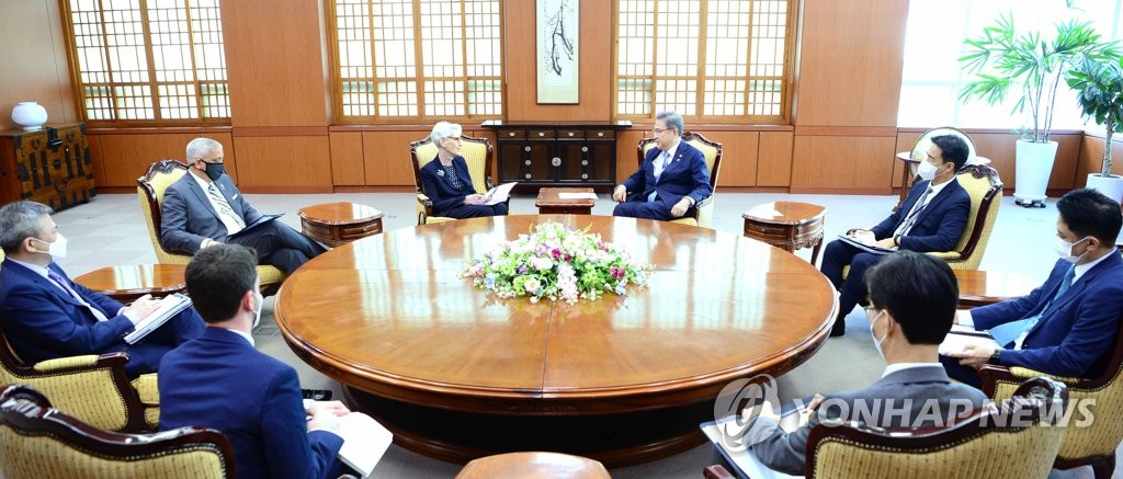박진 외교부 장관, 셔먼 미 국무부 부장관 접견