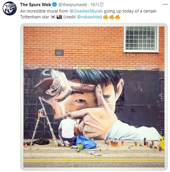 Son Heung-min on mural