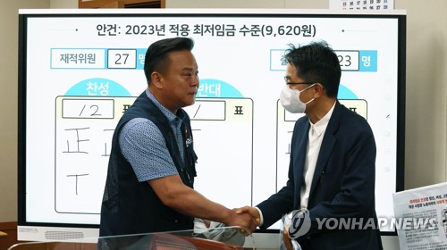Next year's minimum wage set at 9,620 won