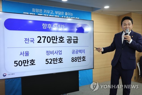 '5년간 270만호 공급' 발표하는 원희룡 장관