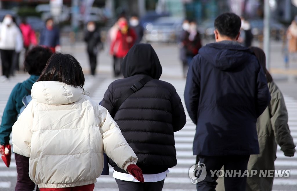  추위속 출근