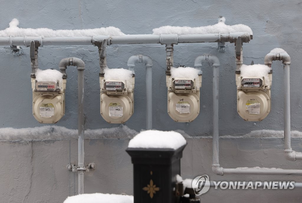 눈 쌓인 가스계량기 | 연합뉴스