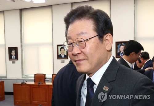 Main opposition Democratic Party Chair Lee Jae-myung at the National Assembly in western Seoul on March 22, 2023 (Yonhap)