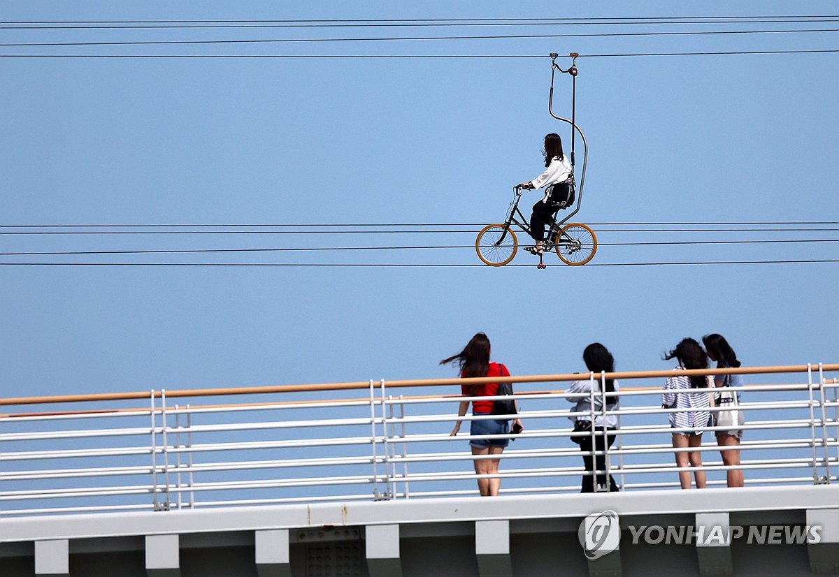 スリル満点の自転車