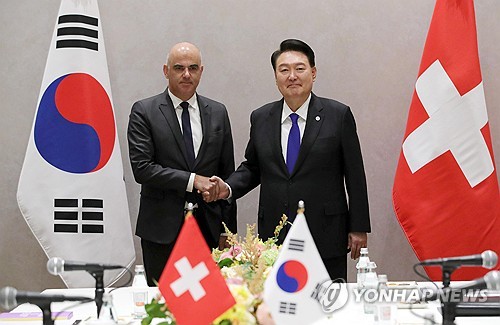 Yoon rencontre le président suisse au cours d'une intense journée diplomatique à New York
