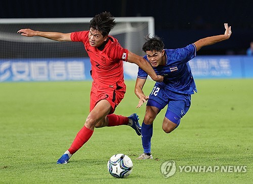 Graphic News] S. Korea to face Bahrain, Thailand, Kuwait in Asian Games  soccer tourney