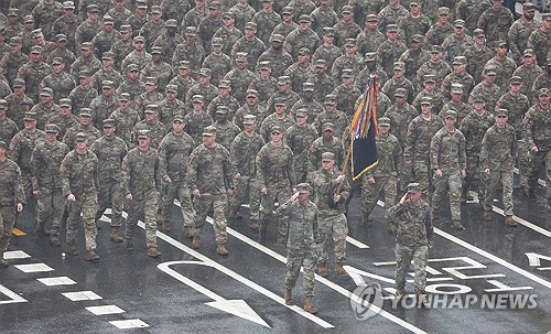 市街地パレードに在韓米軍も参加
