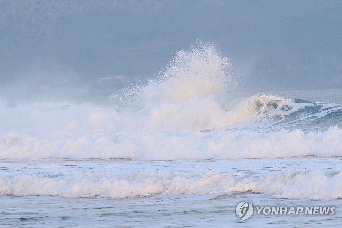 지난 1월 2일 오전 경북 포항시 북구 흥해읍 용한리 해변에 너울로 높은 물결이 일고 있다. / 연합뉴스 자료사진