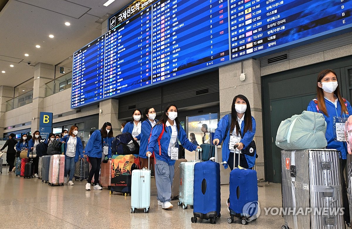 필리핀 가사관리사 인천공항 입국