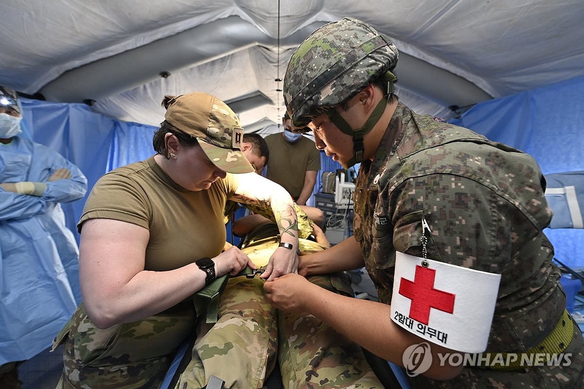 S. Korean, U.S. troops hold joint medical evacuation drills