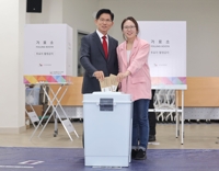 김문수, 이재명 지역구서 한표…"마지막 추격 잘되리라 확신"