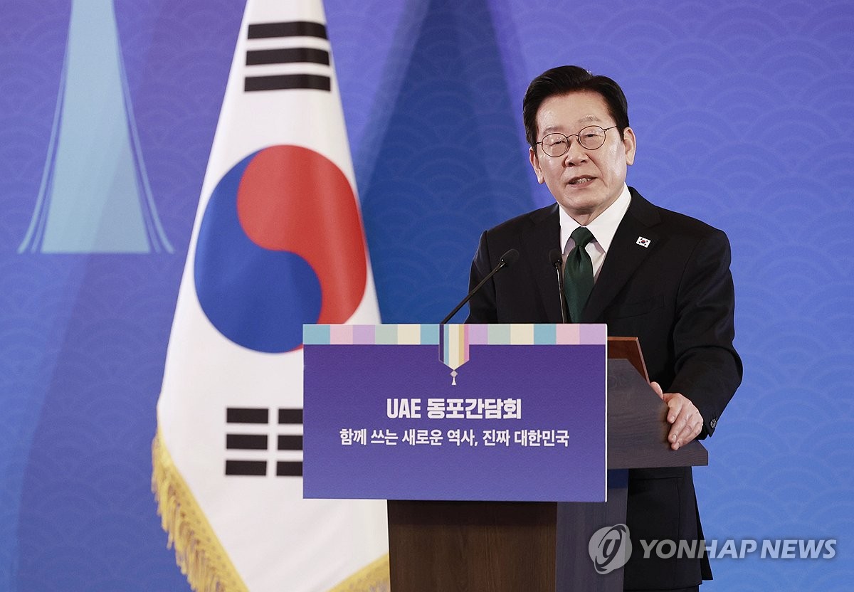 Lee sees UAE role as 'base camp' for S. Korea's economic footholds in Middle East