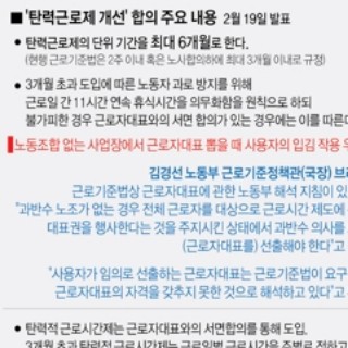  "탄력근로제 개선" 노동부 브리핑 주요 내용